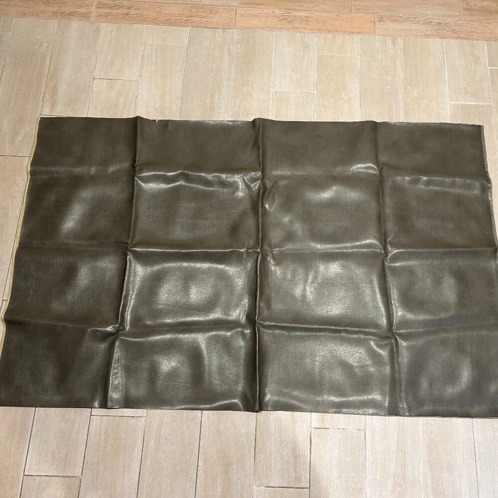 NWOT Vinyl Faux Leather DIY Gray Upholstery Material With Foam Lining
